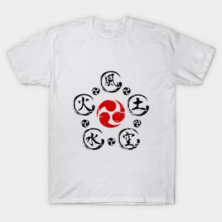 The Book of Five Rings (Crest V.3) RED BLACK T-Shirt